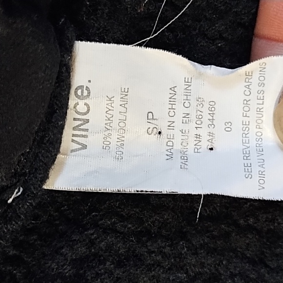 Vince 50/50 YakYak/Wool Chunky Cardigan, Pockets, No Closure, Small - Picture 11 of 12